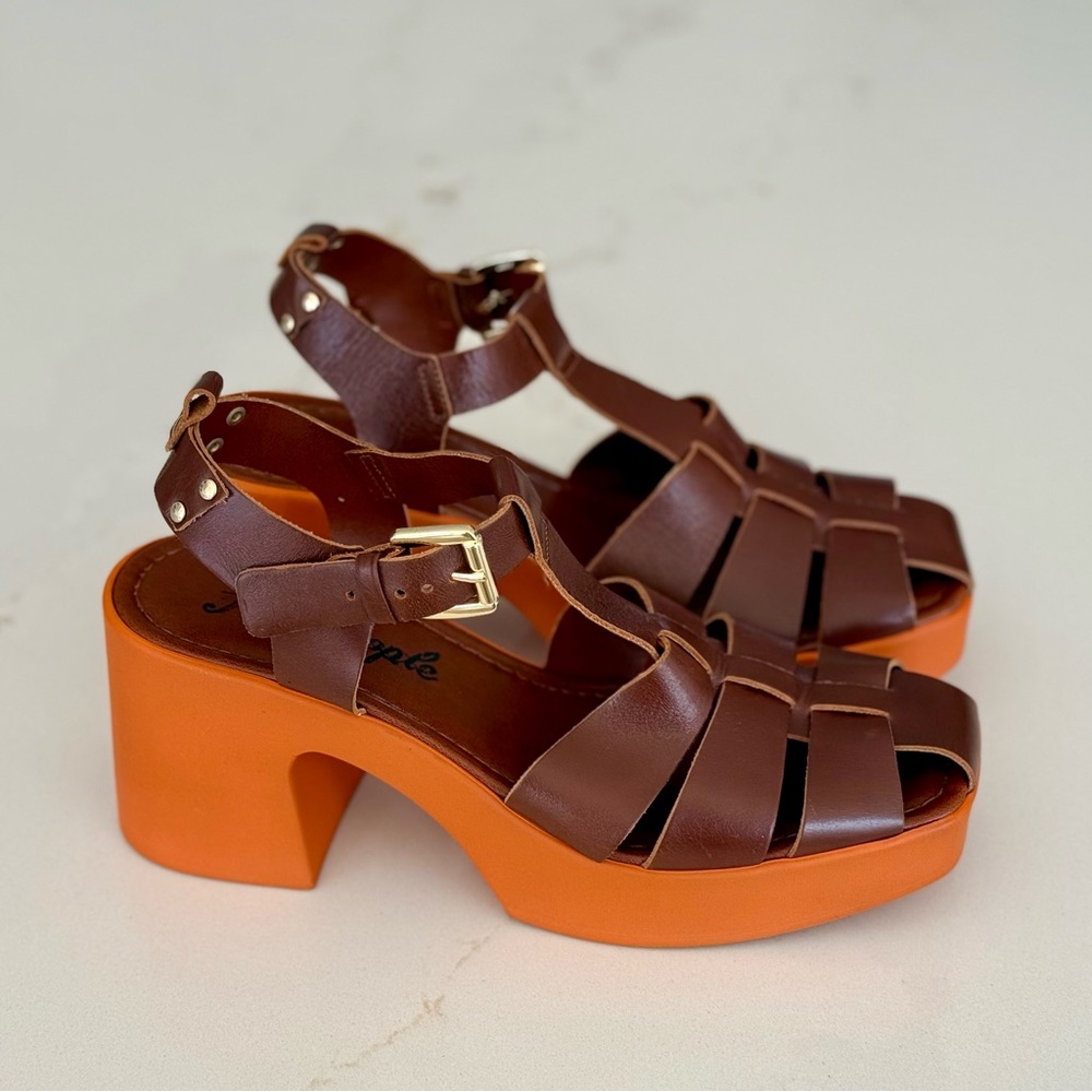 Free People Pacific Platform Fisherman Sandal Sz 39